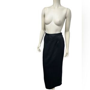 Vintage Alex Evenings Formal Black Maxi Skirt with Train High Waisted Prom